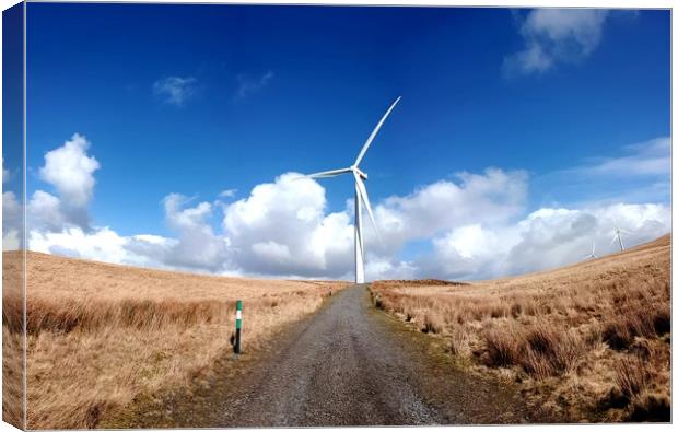 Mynydd y Betws Wind Farm Canvas Print by Duane evans