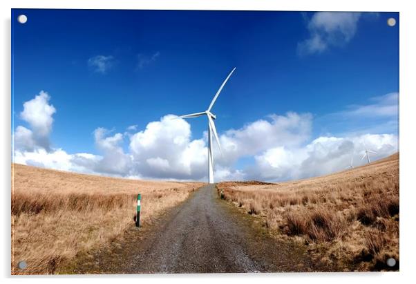 Mynydd y Betws Wind Farm Acrylic by Duane evans