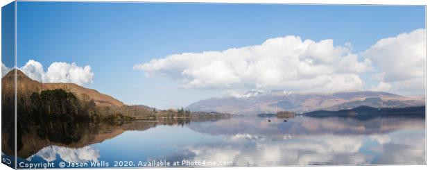 Canadian Geese on Derwent Water Canvas Print by Jason Wells