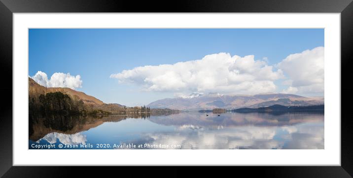 Canadian Geese on Derwent Water Framed Mounted Print by Jason Wells
