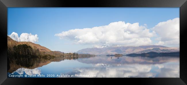 Canadian Geese on Derwent Water Framed Print by Jason Wells