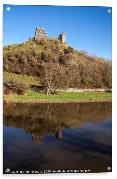 Dryslwyn Castle, Carmarthenshire, Mid Wales UK  Acrylic by Heidi Stewart