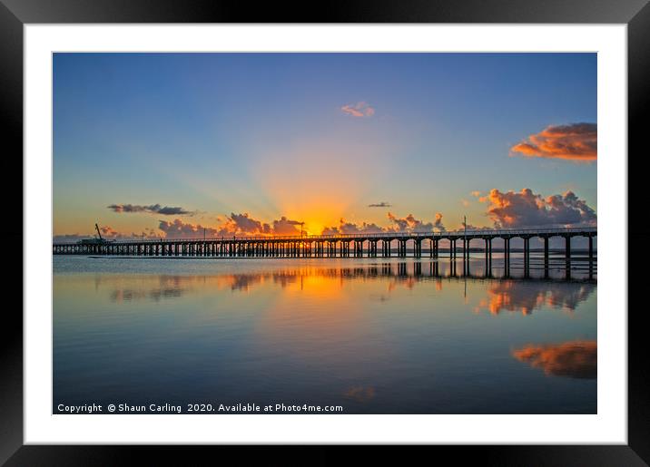 Urangan Pier Sunrise Framed Mounted Print by Shaun Carling