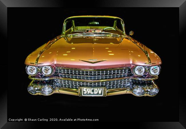 '59 Pink Cadillac Framed Print by Shaun Carling
