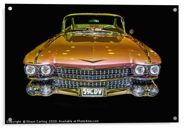 '59 Pink Cadillac Acrylic by Shaun Carling