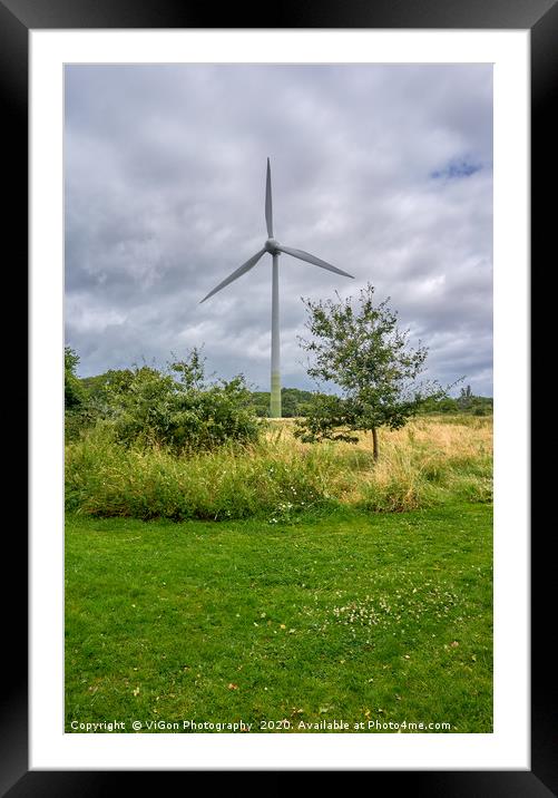 Wind Power Framed Mounted Print by Gordon Maclaren