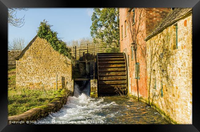 The Old Mill Lower Slaughter in February Framed Print by Nick Jenkins