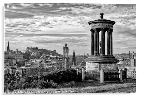 Edinburgh from Calton Hill Acrylic by Navin Mistry