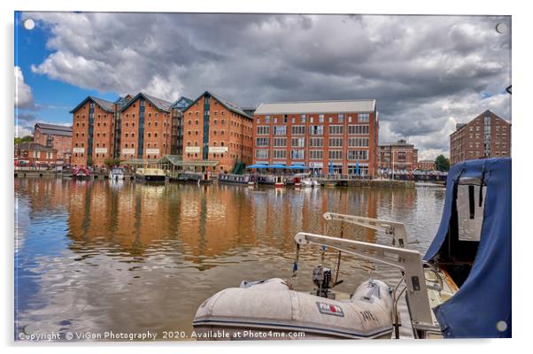 Gloucester Docks Acrylic by Gordon Maclaren