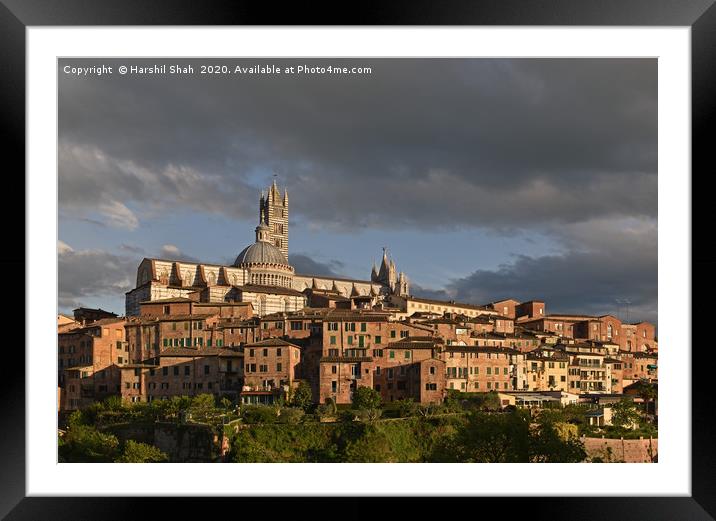Siena Duomo and Campanile Framed Mounted Print by Harshil Shah