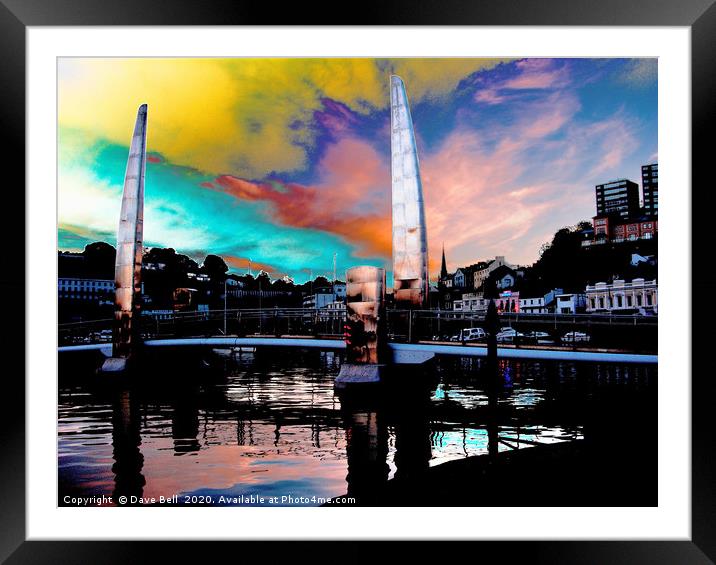 Torquay Harbour Bridge. Framed Mounted Print by Dave Bell