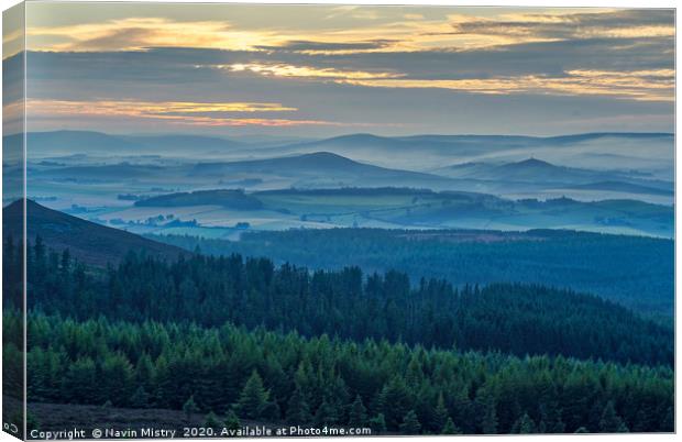 A view of the Aberdeenshire countryside Canvas Print by Navin Mistry