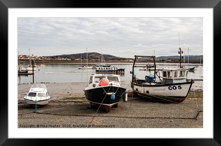 Conwy Boats Framed Mounted Print by Mike Hughes