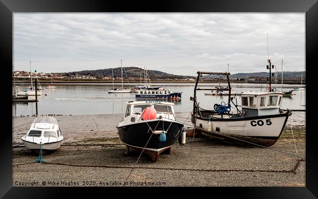 Conwy Boats Framed Print by Mike Hughes