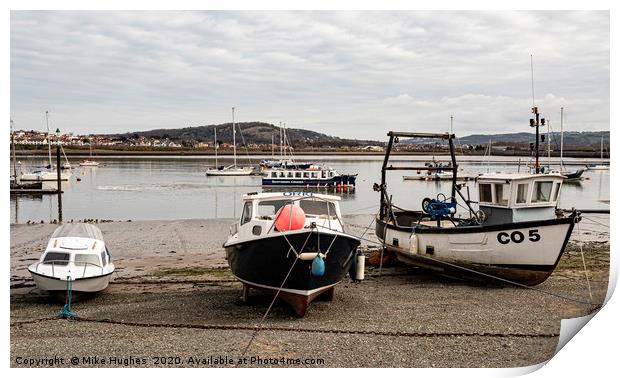 Conwy Boats Print by Mike Hughes