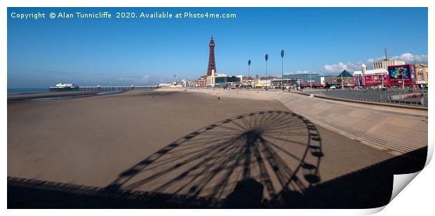 Blackpool sea front Print by Alan Tunnicliffe