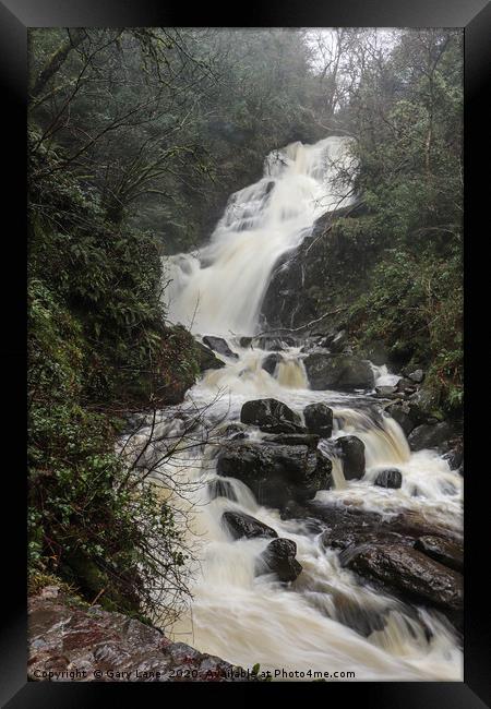 Waterfall Framed Print by Gary Lane