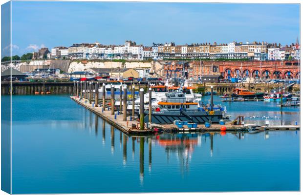 Ramsgate’s Royal Harbour Marina. Canvas Print by Beata Aldridge