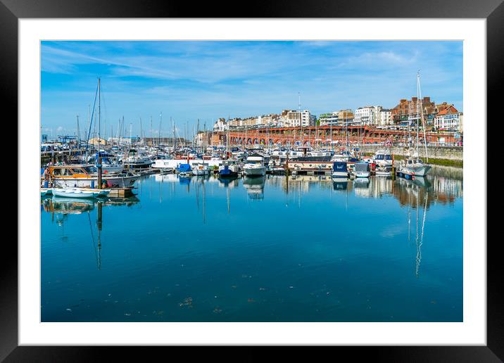 Ramsgate’s Royal Harbour Marina. Framed Mounted Print by Beata Aldridge