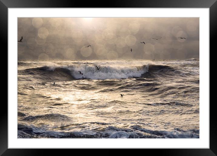 Waves at Brighton Framed Mounted Print by Gary Lane