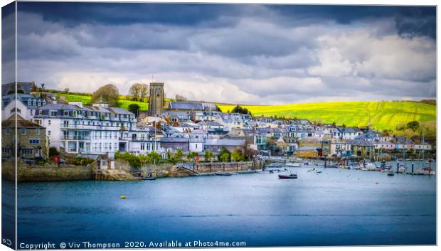 Overlooking Salcombe Canvas Print by Viv Thompson