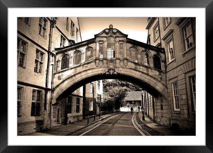 Hertford Bridge of Sighs Oxford England Framed Mounted Print by Andy Evans Photos