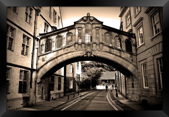 Hertford Bridge of Sighs Oxford England Framed Print by Andy Evans Photos