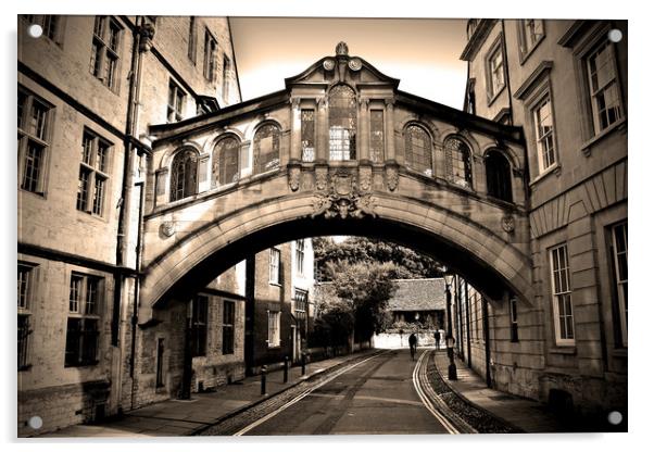 Hertford Bridge of Sighs Oxford England Acrylic by Andy Evans Photos