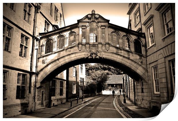 Hertford Bridge of Sighs Oxford England Print by Andy Evans Photos