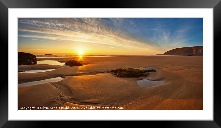 Cornwall's wide beaches Framed Mounted Print by Silvio Schoisswohl