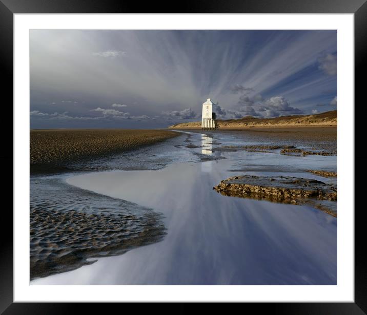 Reflections in a Tidal Stream Framed Mounted Print by David Neighbour