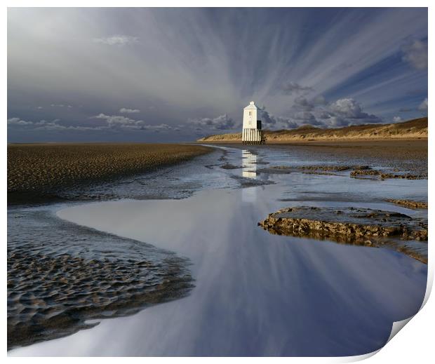 Reflections in a Tidal Stream Print by David Neighbour