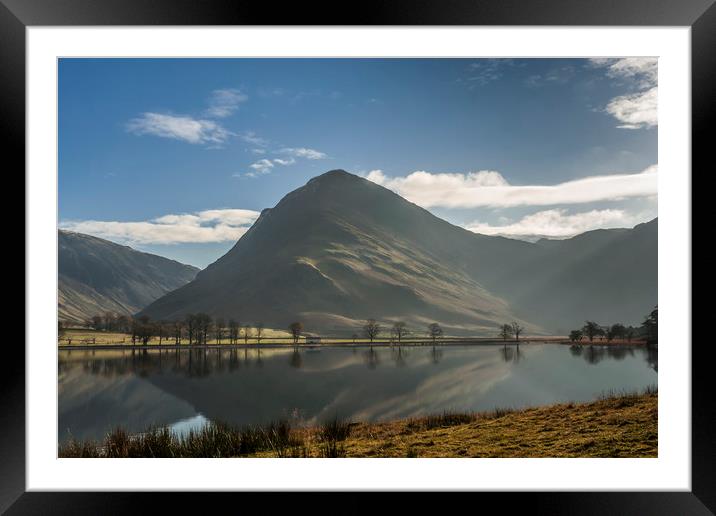 Fleetwith Pike, Buttermere, Lake Distict Framed Mounted Print by Andrew Sharpe