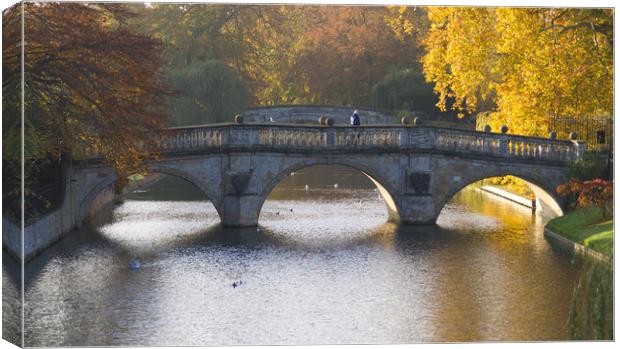 The Timeless Elegance of Clare College Bridge Canvas Print by Andrew Sharpe