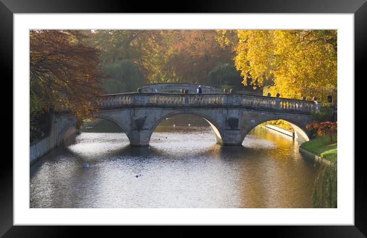 The Timeless Elegance of Clare College Bridge Framed Mounted Print by Andrew Sharpe