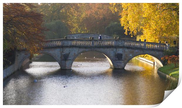 The Timeless Elegance of Clare College Bridge Print by Andrew Sharpe