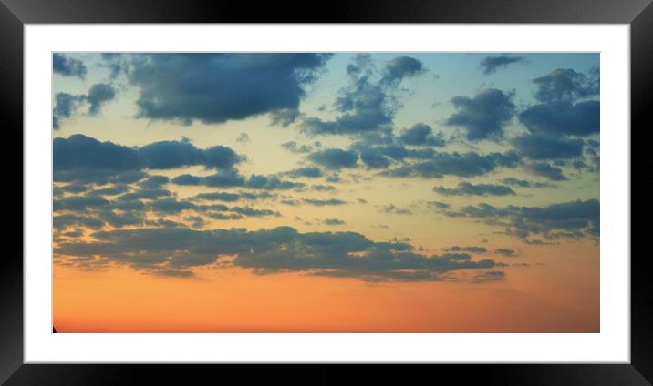 summer sky background Framed Mounted Print by M. J. Photography