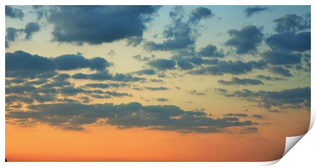 summer sky background Print by M. J. Photography