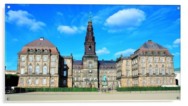 Christiansborg Palace is located on Slotsholmen in Acrylic by M. J. Photography