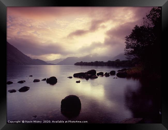 Ullswater, Lake Dsitrict, England Framed Print by Navin Mistry