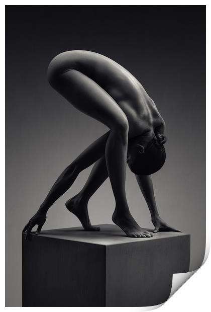 Nude woman fine art 17 Print by Johan Swanepoel