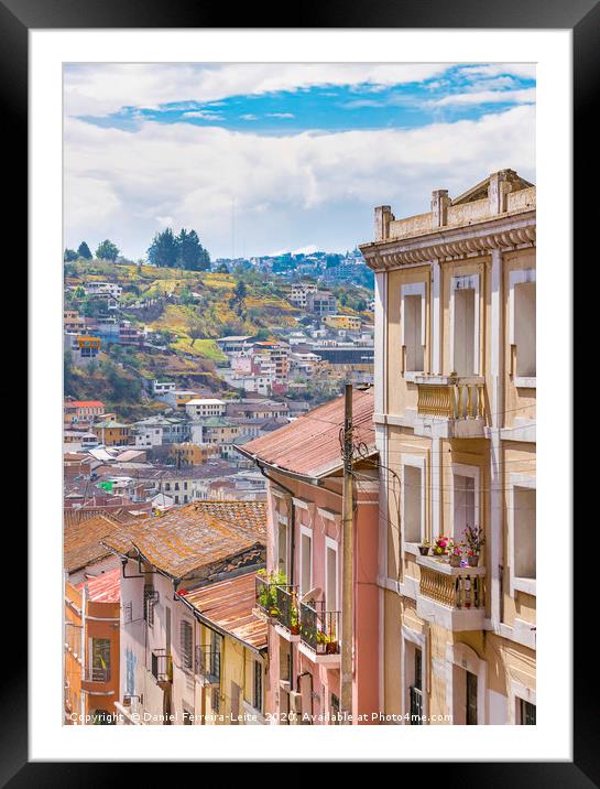 Historic Center of Quito Ecuador Framed Mounted Print by Daniel Ferreira-Leite