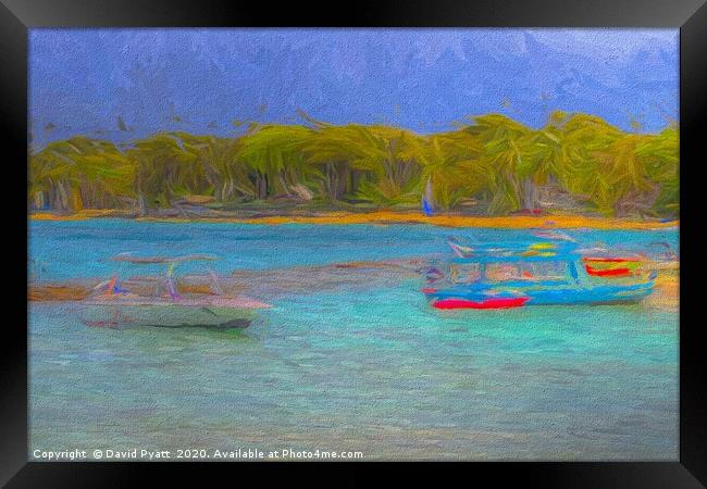 Barbados Beach Art Framed Print by David Pyatt