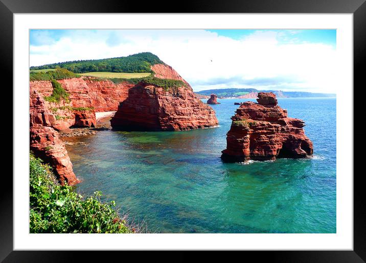 Majestic Landscape of Ladram Bay Framed Mounted Print by Andy Evans Photos