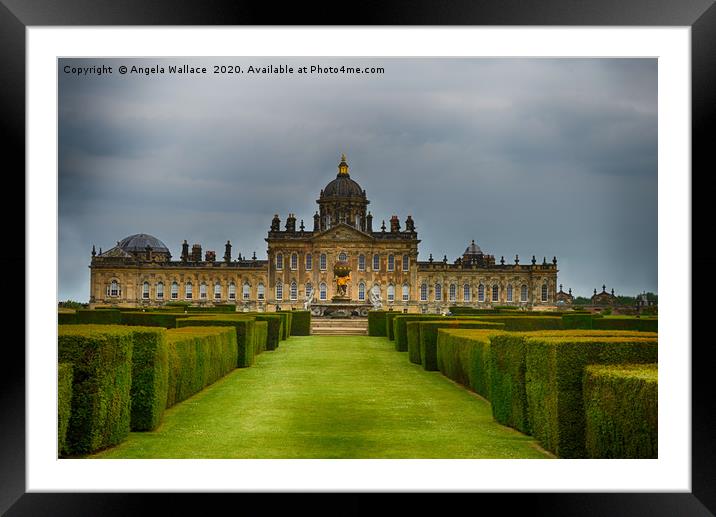 Castle Howard with  gardens Framed Mounted Print by Angela Wallace