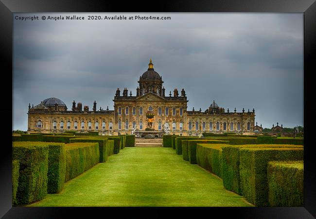 Castle Howard with  gardens Framed Print by Angela Wallace