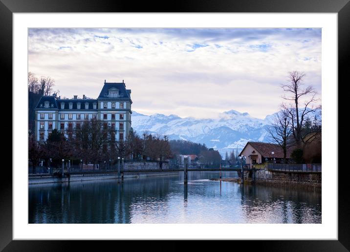 Thun in the Morning Framed Mounted Print by Svetlana Sewell