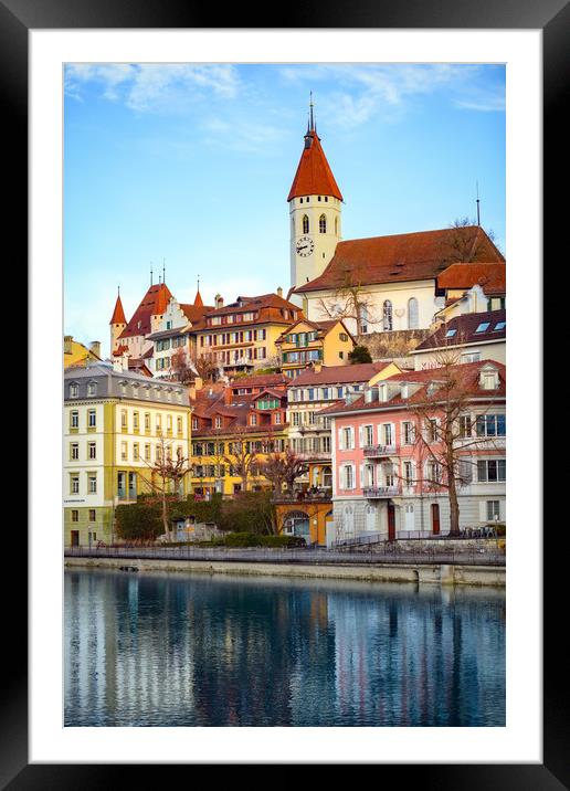 Town Thun in Switzerland Framed Mounted Print by Svetlana Sewell