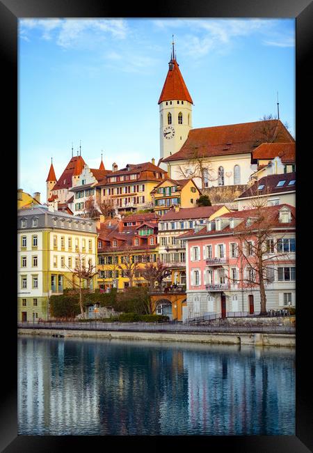 Town Thun in Switzerland Framed Print by Svetlana Sewell