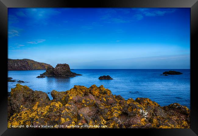 Rugged Rocks of St Abbs Framed Print by Angela Wallace